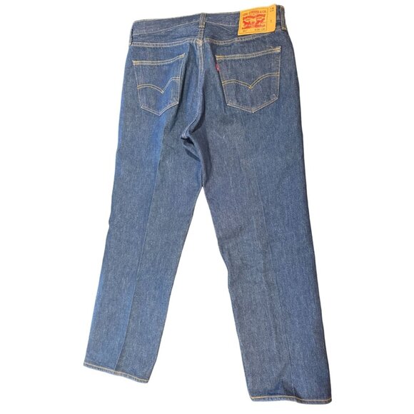 Levis Jeans Mens 36x30 (Actual 36x28) Blue Denim 501 Straight Leg Button Fly |O1 - Picture 2 of 8